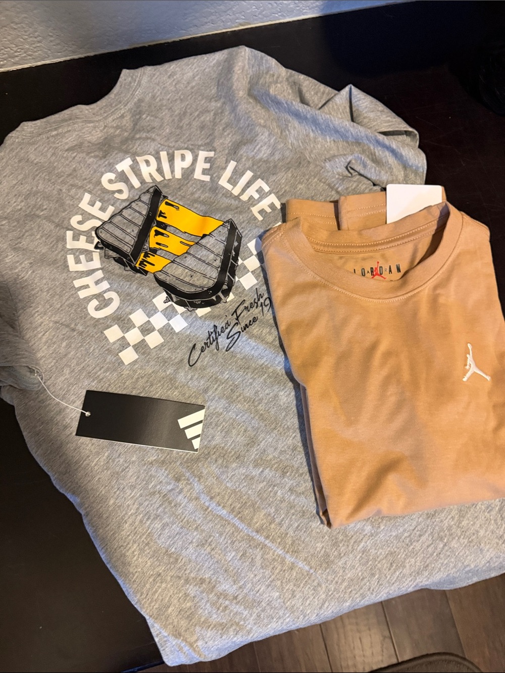 Bundle of 2 shirts. adidas and Jordan shirts. Set, both size medium